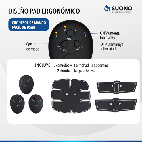 Imagen 3 de 10 de Electrodo Abdominales Y Brazos Estimulador Muscular Gym