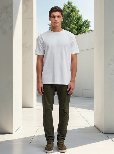 Remera Etiqueta Negra Cuello U Liquid Cotton I25