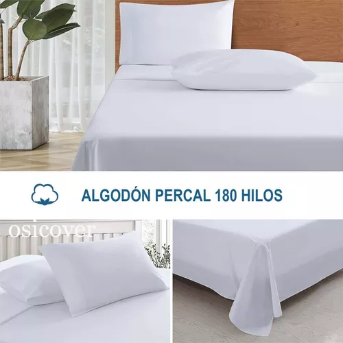 Sábanas cama 1.60 Queen en algodón 180 hilos