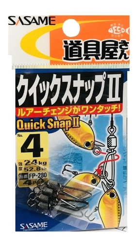 Mosqueton Sasame Quick Snap Fp-280 N° 4 Made In Japan