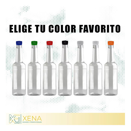 Botella Pet Licorera Plastico 500 Ml Con Tapa Seguridad X 15
