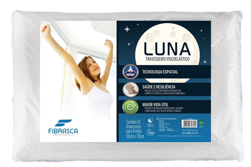 Travesseiro Fibrasca Luna Viscoelástico Viscoelástico