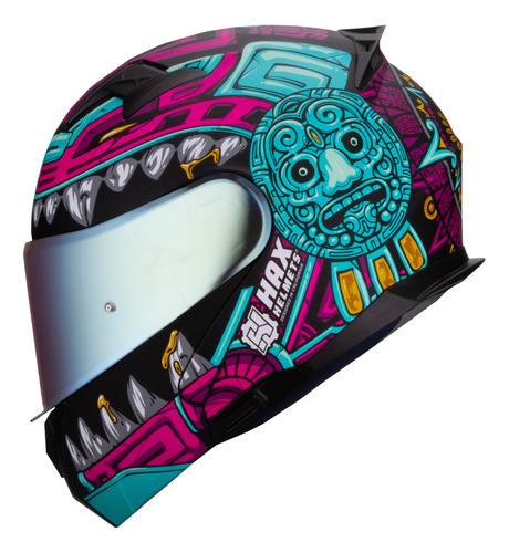 Hax Helmets Casco Abatible Dot + Ece Modelo Amatista Jaguar
