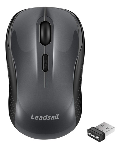 Mouse Leadsail Inalambrico Silencioso/gris Claro