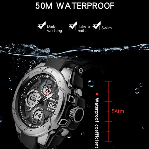Reloj Sanda 6008, Reloj Deportivo Militar A Prueba De Agua