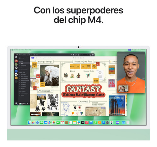 Imac 24 Retina 4.5k, Chip M4, 10 Núcleos, 512 Gb Ssd, Verde Verde