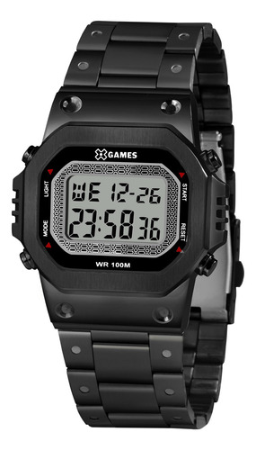 Relógio Masculino X-games Digital Preto Aço 100m