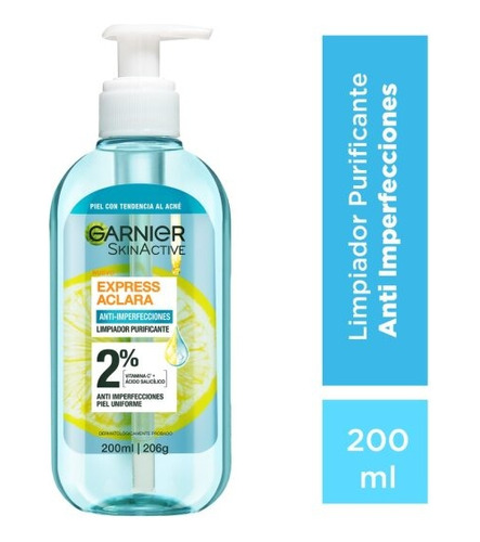 Gel Anti-imperfecciones Express Aclara 200 Ml Garnier