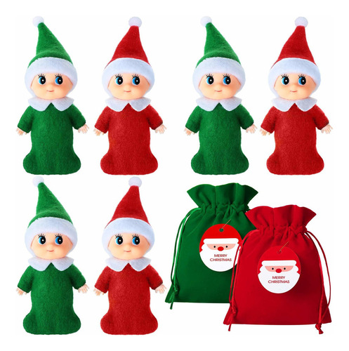 6 Piezas Elfos De Navidad Pequeños Elfos Coloridos Muã...