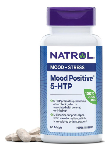 Suplemento Natrol Mood Positive 5-htp 50 Tabletas