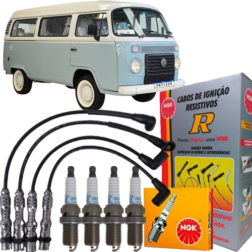 Kit Cabo E Vela Original Ngk Kombi 1.4 8v 02/2009 2010 2011