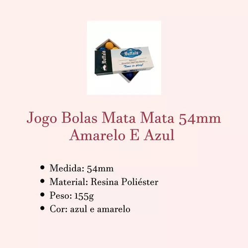 Ref: B54YR - Jogo De Bolas Para Bilhar Mata Mata Amarelo Vermelho Faixada  54 mm Buffalo