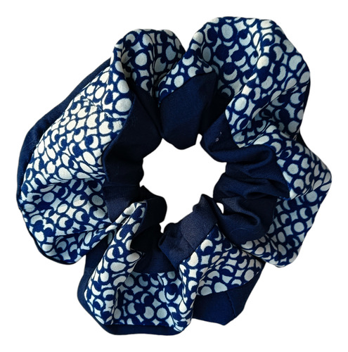 Set X 2 Scrunchies Colitas De Pelo Lgbt Upcycling Pachwork Azul Patchwork Jazpeada Combinadas