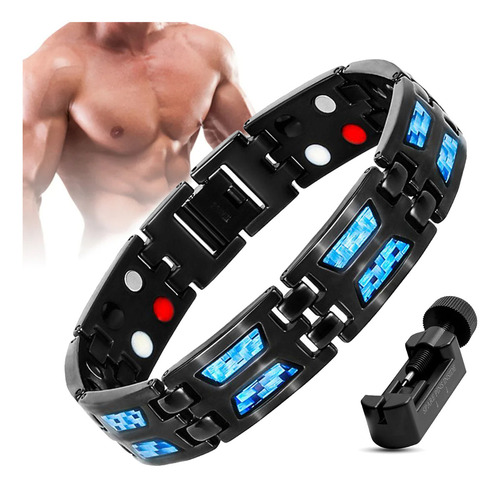 MagnetRx Pulsera Magnética Para Hombre Super Titanium Con Herramienta De Extracción