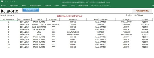 Imagem 8 de 8 de Ordem De Serviço Para Assistência! 2 Vias Iguais! Ótima!