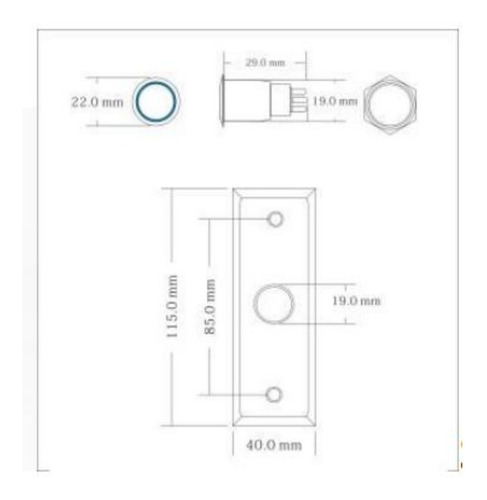 Boton De Salida Con Aro Iluminado 12v No, Com, Nc Ip65