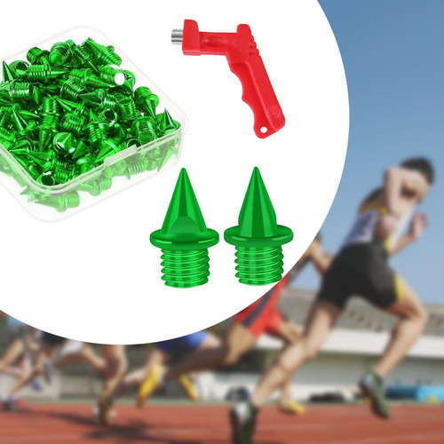60x Clavos Para Zapatas De Pista Con Llave, De Verde