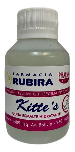 Quita Esmalte Kittes Hidratante 100 Ml. Excelente Fórmula.