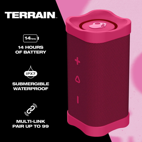 Skullcandy Terrain - Altavoz Bluetooth Inalámbrico, Ipx7 I. Color Rosado