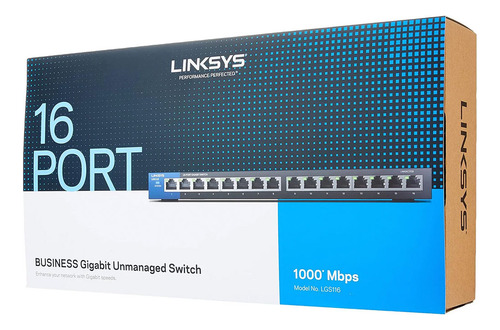 Linksys Lgs116p Switch 16 Puertos Gigabit 8 Poe, 80w