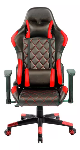 Silla De Escritorio Noga Thypon Rt Gamer Roja Con Apoya Pies Color  Rojo/Negro Material del tapizado Cuero sintético