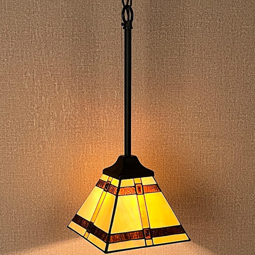 Lámpara Colgante Tiffany 20cm Estilo Cruz Crema, Cocina, Sal