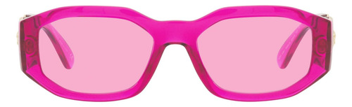 Gafas De Sol Unisex Versace Con Montura Fuxia Transparente,