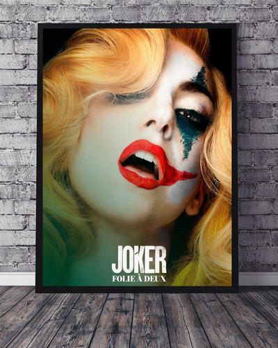 Cuadro Marco Negro 33x48 Lady Gaga Harley Quinn Joker