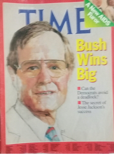Revista Time En Ingles ,bush Wins Big , Año 1988