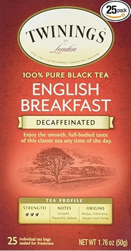 Twinings Clásicos Naturalmente Descafeinado Inglés Desayuno 