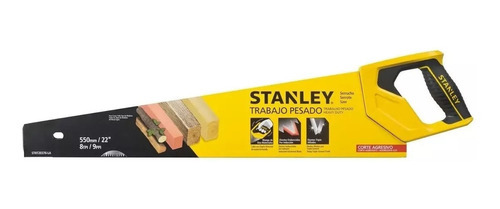 Imagen 7 de 8 de Serrucho 22´ (550mm) Trabajo Pesado Stanley Stht20376-la Eo
