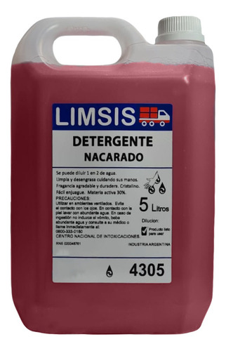 Detergente Nacarado 2 Unidades X 5 Litros