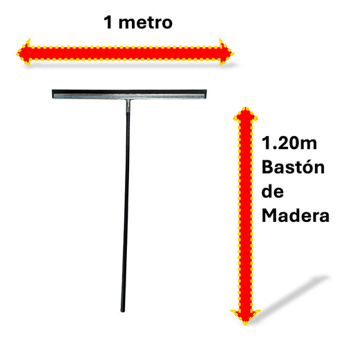 Paquete 5 Jalador De Agua 1 Metro Neopreno Uso Industrial