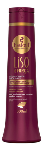 Kit Shampoo E Condicionador 500ml Haskell Liso Com Força