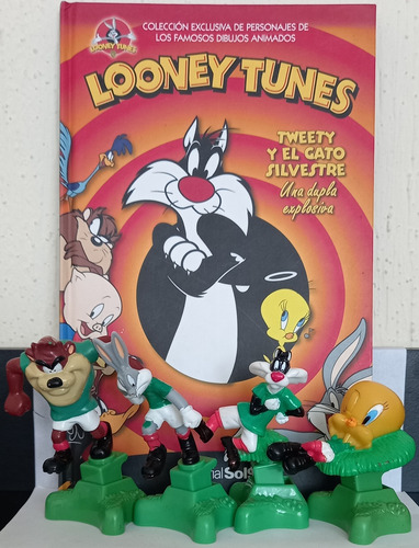 Muñecos Looney Tunes, Libro Editorial Sol 90, Fútbol Kfc (Usado)