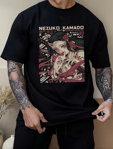 Playera Hombre Y Mujer Manga Corta Anime Oversize Nezuko