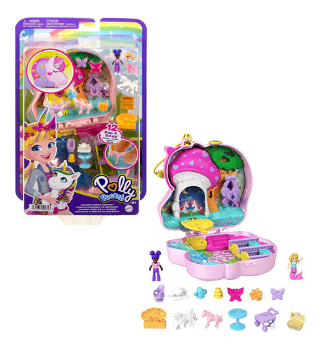 Fiesta de té con microunicornios Polly Pocket, Mattel