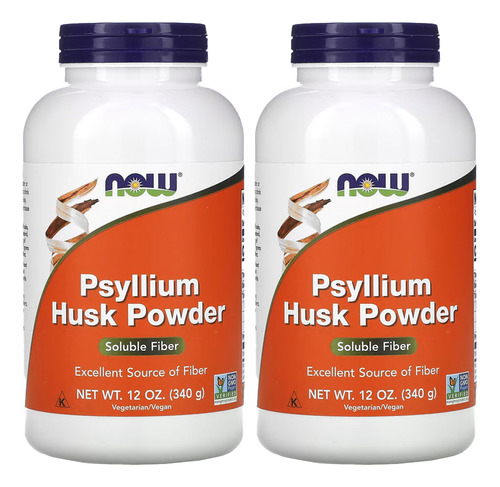 Pó De Casca De Psyllium 340g Now Foods Psyllium 2un Sabor Sem Sabor