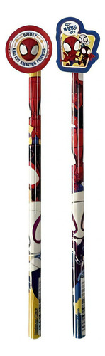 Lapiz Con Goma Sonic/frozen/spiderman Orig Cresko X12unid