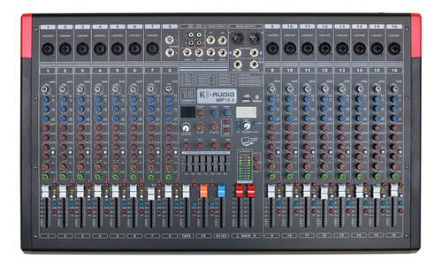 Mixer 16 Canais K-audio C/ Efeitos Equalizador Bluetooth Usb 90V - 240V
