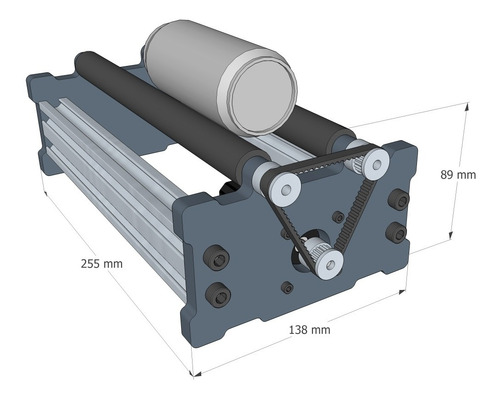 4° Eixo Rotativo Para Laser Cnc Openbuilds Nema 23 Sem Motor