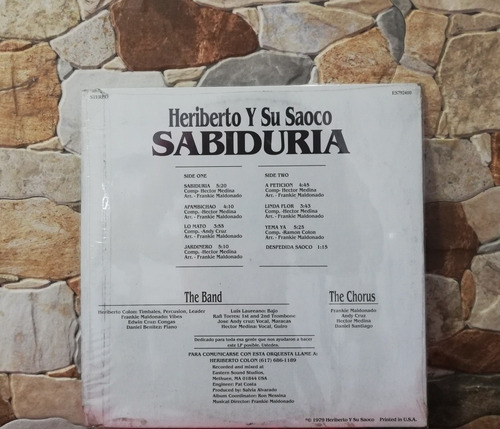 Lp Heriberto Y Su Saoco - Sabiduría