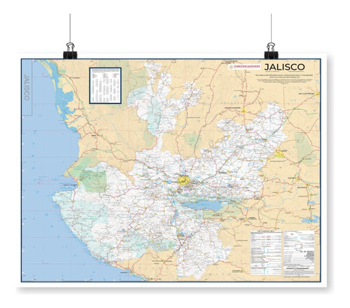 Jalisco Mapa Grande 200x160 Carreteras