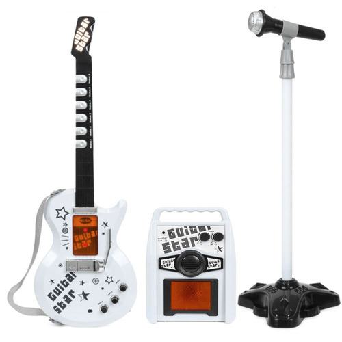 Guitarra Electrica C/microfono Y Amplificador Con Mp3.oferta