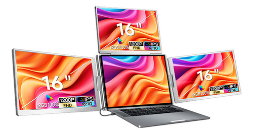 Extensor De Monitor Triple Pantalla Para Portátil 16 1200p