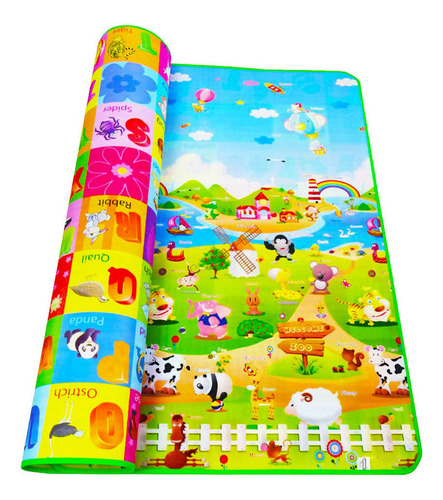 Alfombrilla Plegable Para Bebés, Reversible, Para Gatear, La