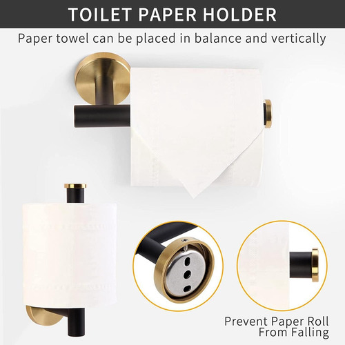 Imagen 8 de 12 de Juego De Accesorios De Baño De Acero Inoxidable Para Baño, 5