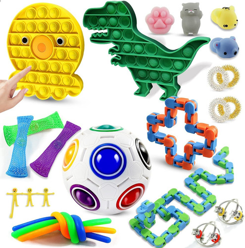 Fidget Packs Sensory Toys Set Puser Burbuja Estrés Ali...