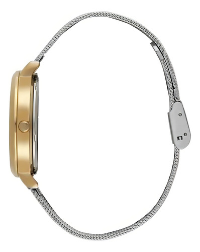 Relógio Mondaine Feminino Prata/dourado 32846lpmvbe1 Correia Prateado Bisel Dourado Fundo Branco