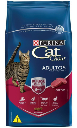 Ração Purina Cat Chow Gatos Adultos Carne 10.1kg